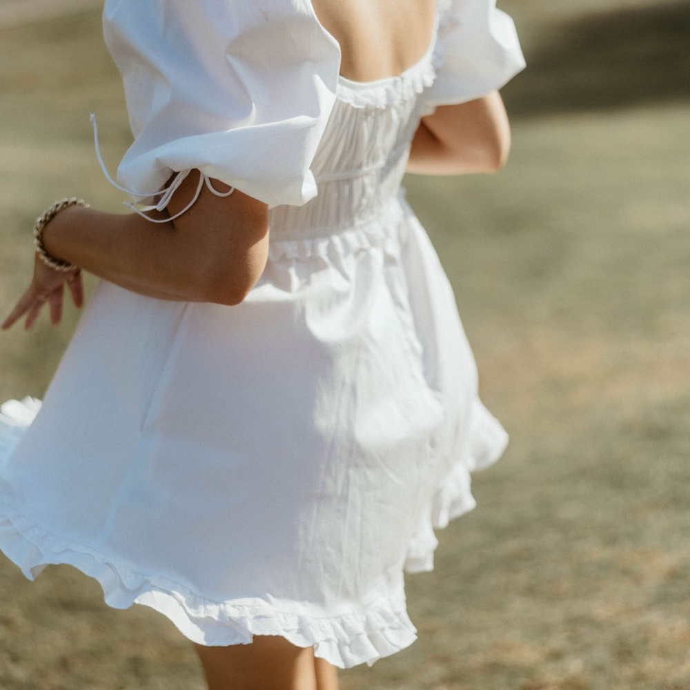 For Love And Lemons White Mini Dress